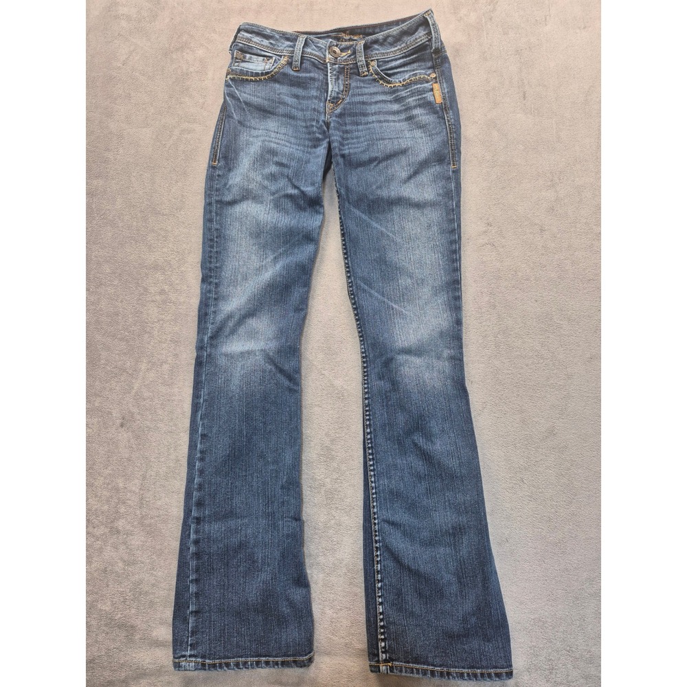 Silver Jeans Toni Womens 26x33 Mid Rise Bootcut Blue Denim Y2K Western Cowgirl